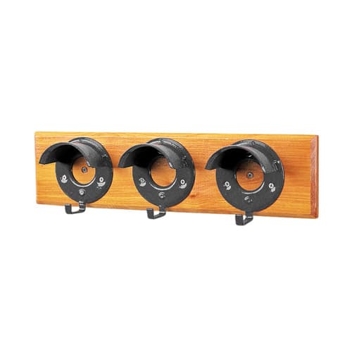 Stubbs Bridle Rack on Board (Set of 3) Black One Size
