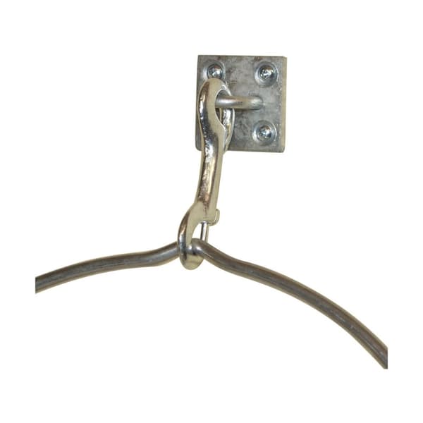 Stubbs S85PS Spring Hook On Wall Plate Silver One Size