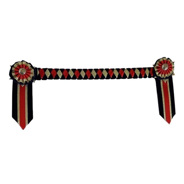 ShowQuest Boston Brow Band Navy/Red/Gold Full