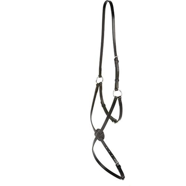 Collegiate Grackle Leather Noseband IV Black Warmblood