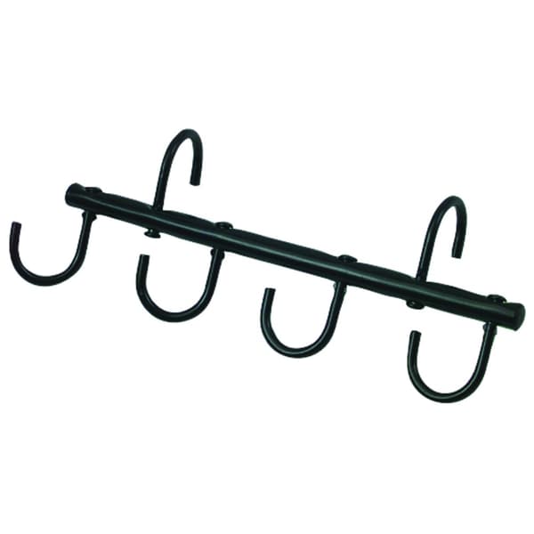 Roma 4 krog metal Tack Rack Black One Size