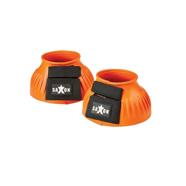 Saxon Ribbed Touch Tape Bell Boots Orange Pony