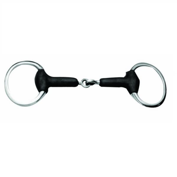 Korsteel Mjuk gummi ledad Eggbutt Snaffle Bit