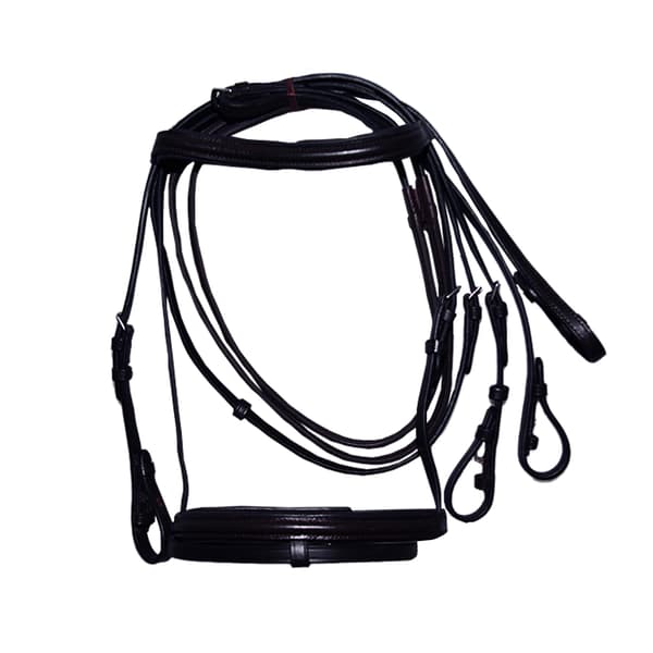 Hy Polstret Cavesson Bridle med gummigrip tøjler