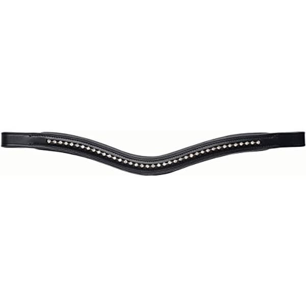 Kincade Curved Diamante Leather Browband