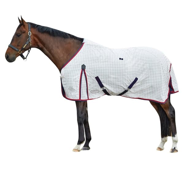 Weatherbeeta Lite III Standard Neck Summer Sheet White/Navy/Red 5 ft 6