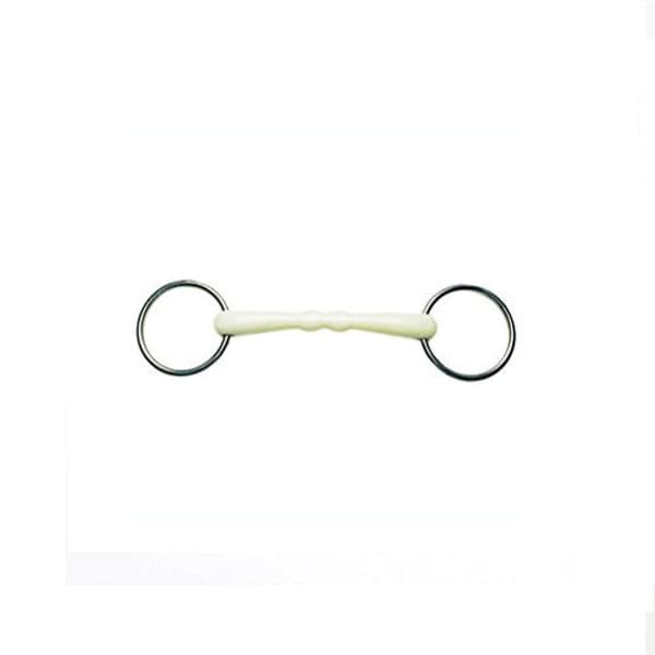 Lorina Flexi Mullen Mouth lös ringträns Silver/White 6in
