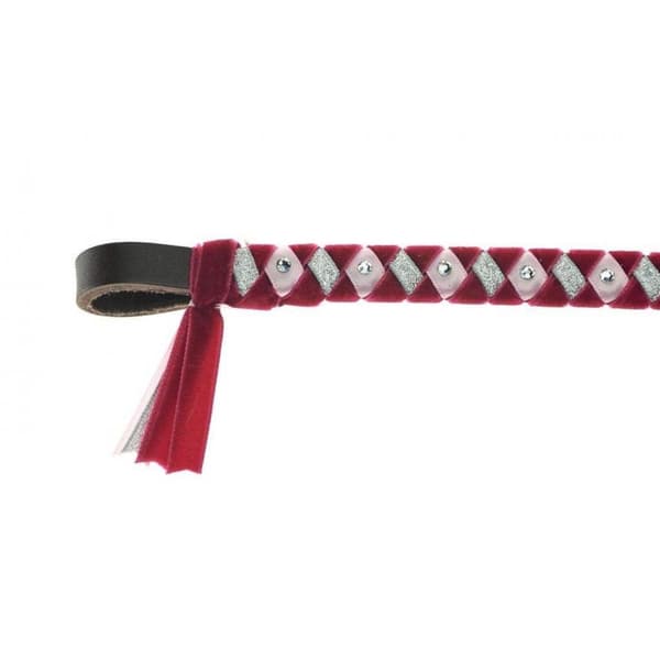 ShowQuest York Brow Band Cerise/Pale Pink/Silver Pony