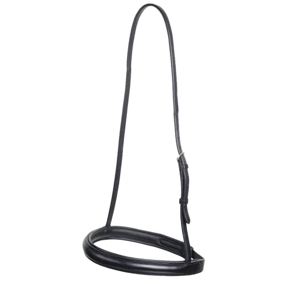 Collegiate Mono Crown Padded Raised Leather Cavesson Bridle Black Warmblood