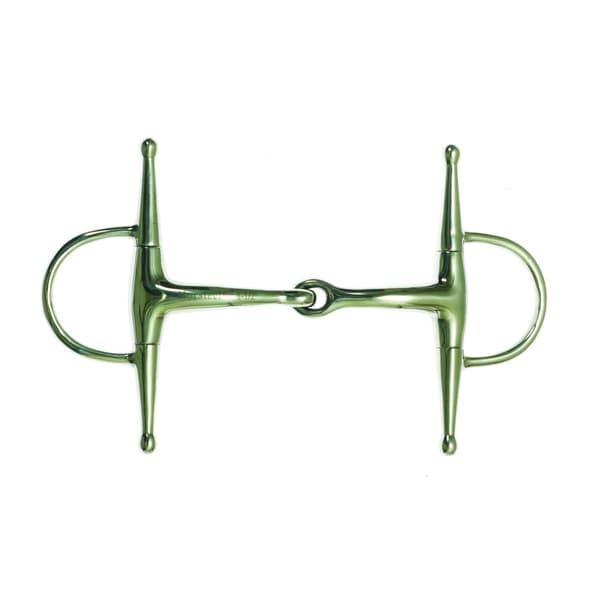 Korsteel Rostfritt stål ledad full kind Snaffle Bit Silver 5in