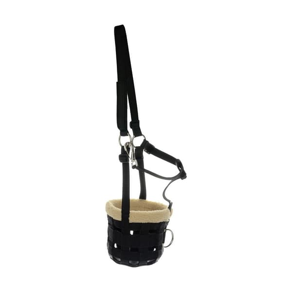 Hy Muzzle With Fleece Black X-Small Pony
