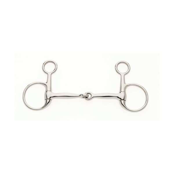 Lorina Single Jointed Hanging Cheek Snaffle Silver 4.5in