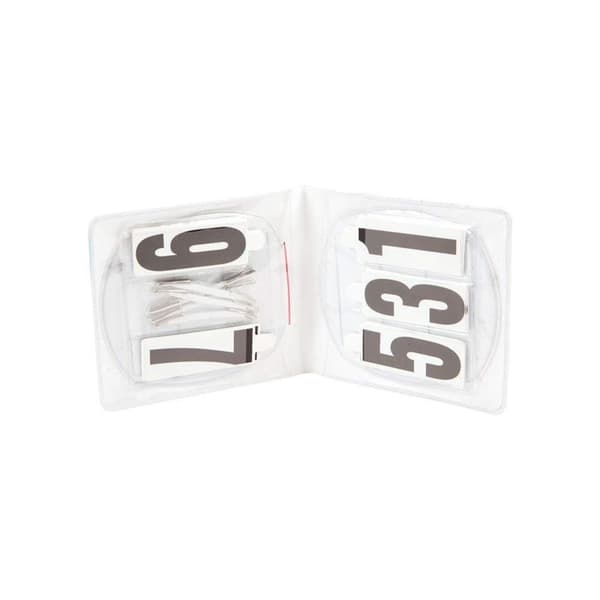 Roma Deluxe Oval 3 Number Holder (Pack Of 2) White One Size