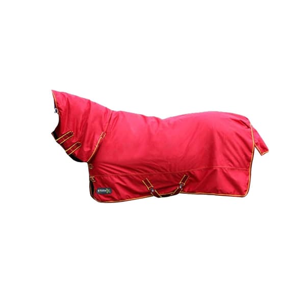 StormX 200 Combo Neck Horse Turnout Rug Red/Dark Red/Yellow 4´ 6"