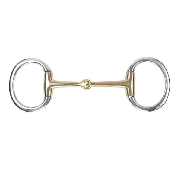 Shires Brass Jointed Horse Eggbutt Snaffle Bit