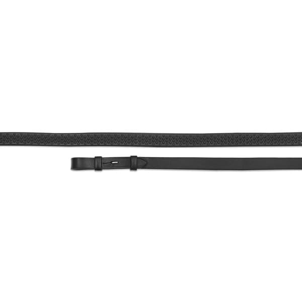 Aviemore Soft Leather Horse Rubber Reins Black 54in x 0.6in