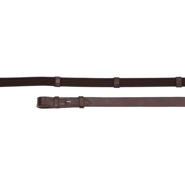 Aviemore Continental Leather Horse Rubber Reins Havana 48in x 0.63in