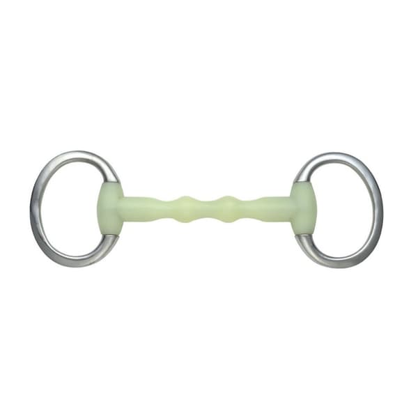 Shires Equikind Ripple Mullen Mouth Horse Eggbutt Snaffle Bit