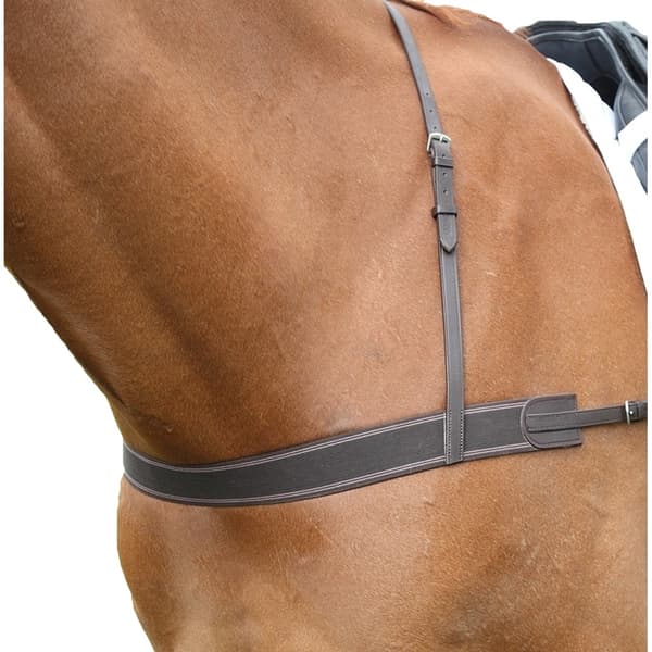 Blenheim Leather Horse Elastic Breastgirth Havana One Size