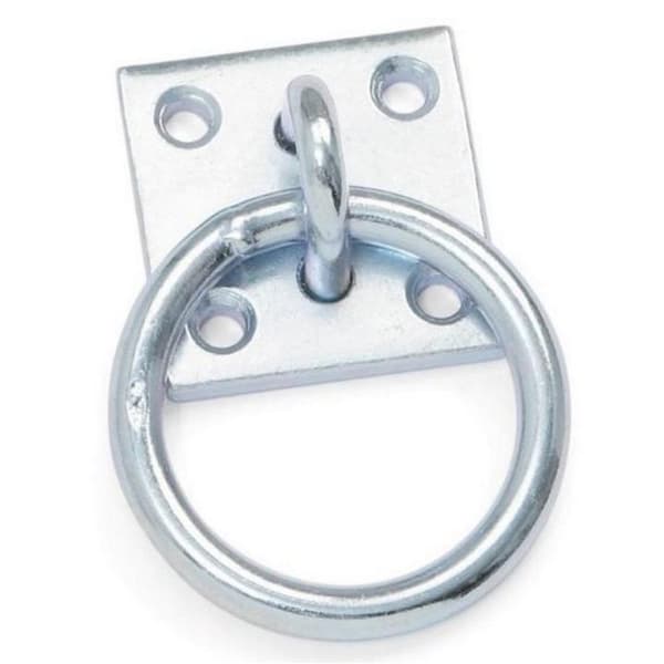 Shires Slipsring med platta Metallic Silver One Size
