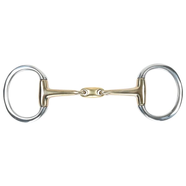 Shires Brass Lozenge Horse Eggbutt Snaffle Bit