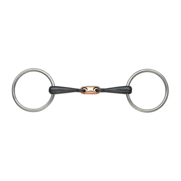 Shires Copper Lozenge Horse Snaffle Bit
