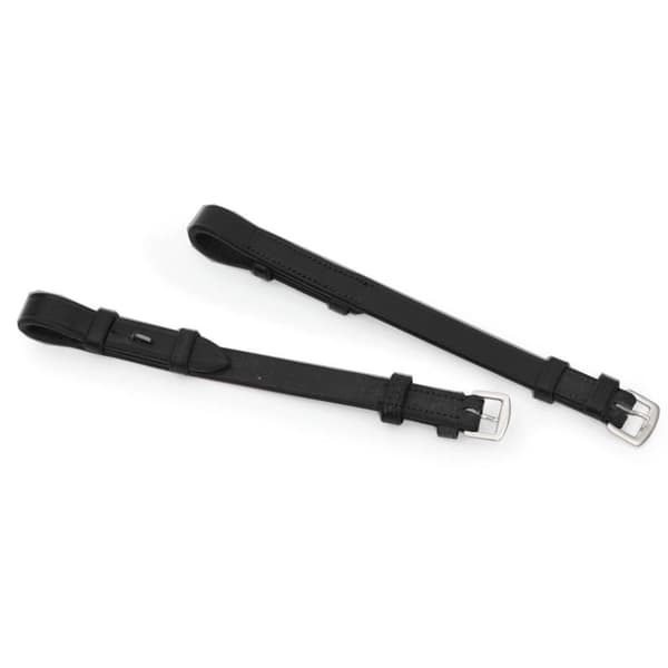 Blenheim Leather Horse Bridle Cheeks (Pack of 2) Black Full