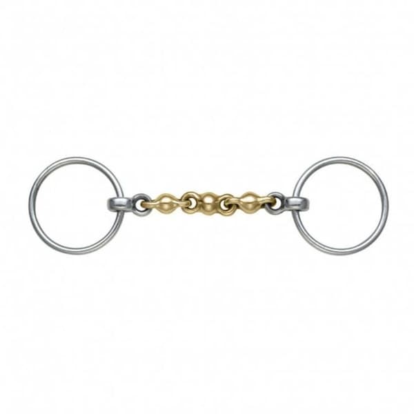 Shires Brass Waterford Horse Loose Ring Snaffle Bit