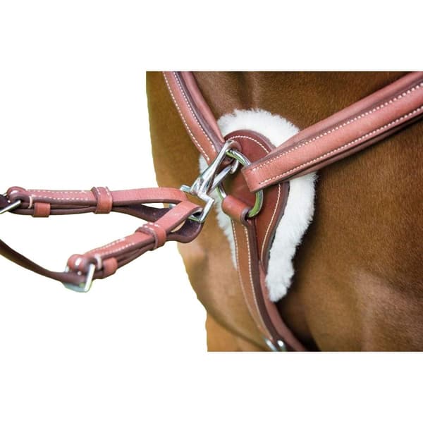 Avignon 5 Point Leather Horse Breastplate Havana X Full