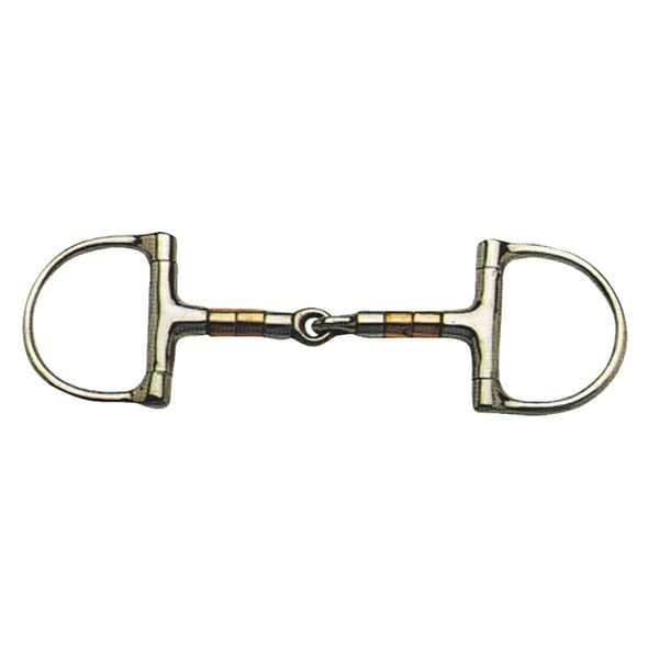 Korsteel Rostfritt stål koppar och stålrullar gemensamma Dee Ring Snaffle Bit