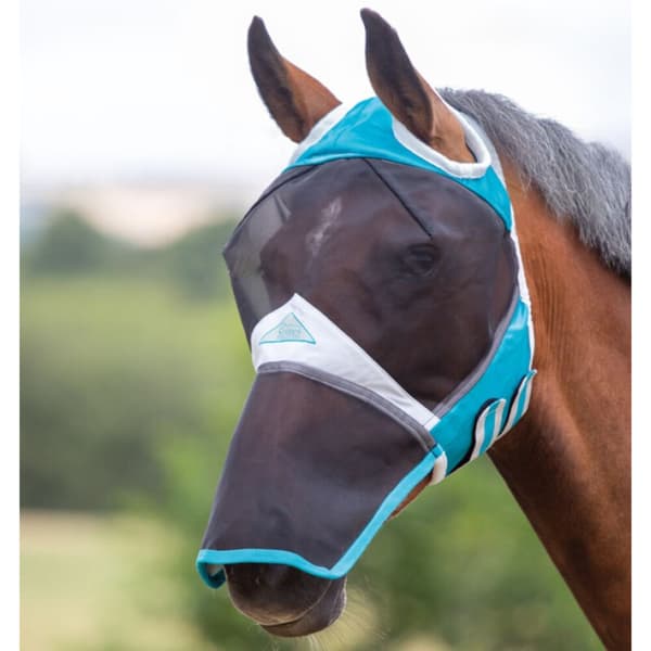 Shires Fine Mesh Ear Holes Horse Fly Mask With Nose