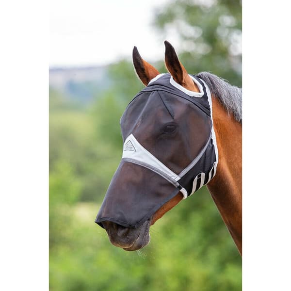 Shires Fine Mesh Ear Holes Horse Fly Mask With Nose