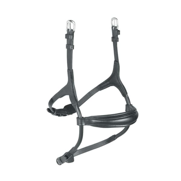 Velociti Rullad vadderad läder häst kavesson nosband Black Full
