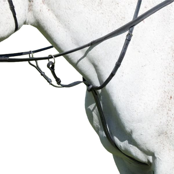 Avignon Leather Horse Running Martingale Black Pony