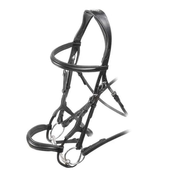 Velociti Vadderat läder Roll Horse Cavesson Bridle