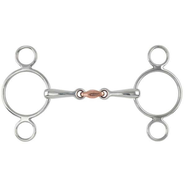 Shires Kobber Lozenge Horse 2 Ring Gag Bit