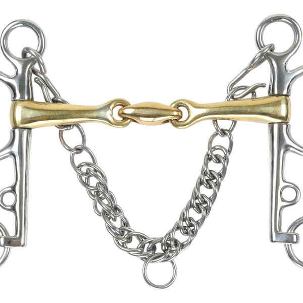 Shires Brass Lozenge Horse Pelham Bit