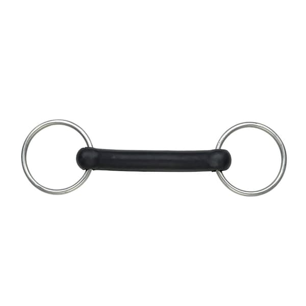 Shires Fleksibel gummihest med løs ring til hest Snaffle Bit