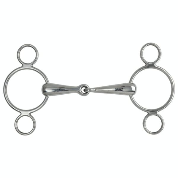 Shires Hollow Mouth Horse 2 Ring Gag Bit