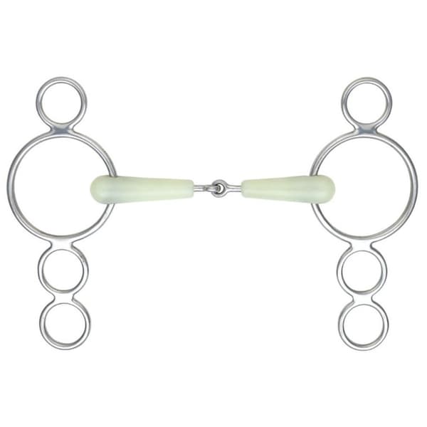 Shires Equikind Jointed Horse 3 Ring Gag Bit