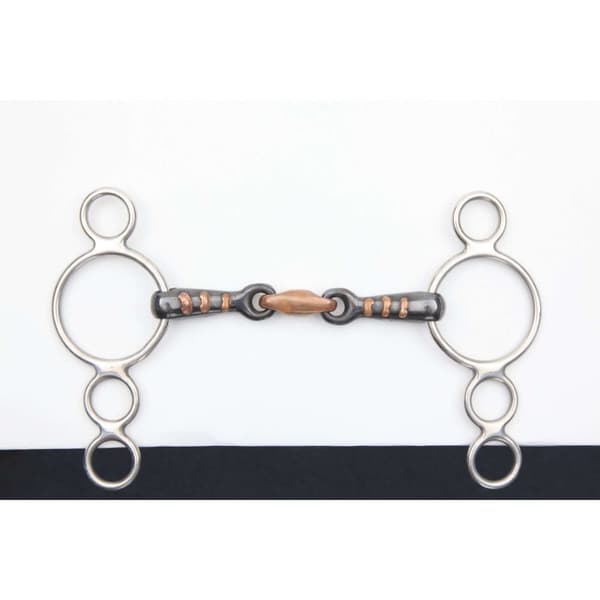 Shires Dutch Sweet Iron Lozenge Horse 3 Ring Gag Bit