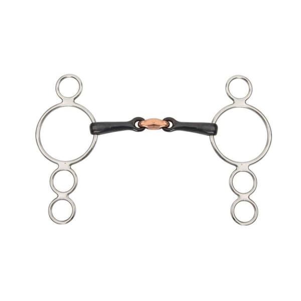Shires Dutch Sweet Iron Lozenge Horse 3 Ring Gag Bit