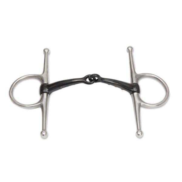 Shires Sweet Iron Horse Full Cheek Snaffle Bit Black 5in