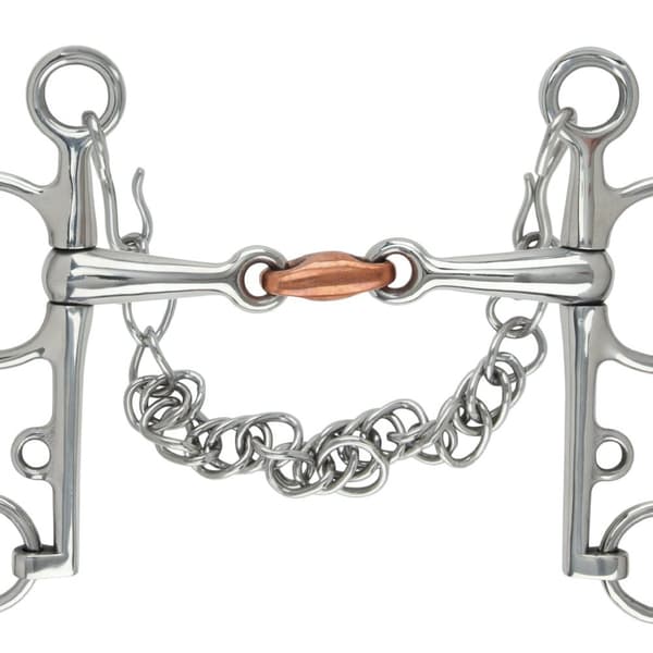 Shires Copper Double-Jointed Horse Pelham Bit