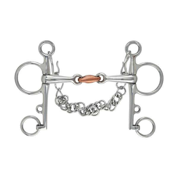 Shires Copper Double-Jointed Horse Pelham Bit