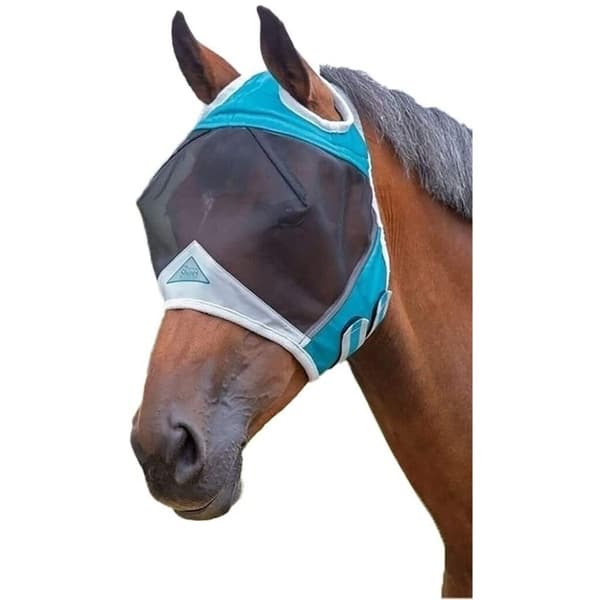 Shires Fint nät öronhål häst fluga mask