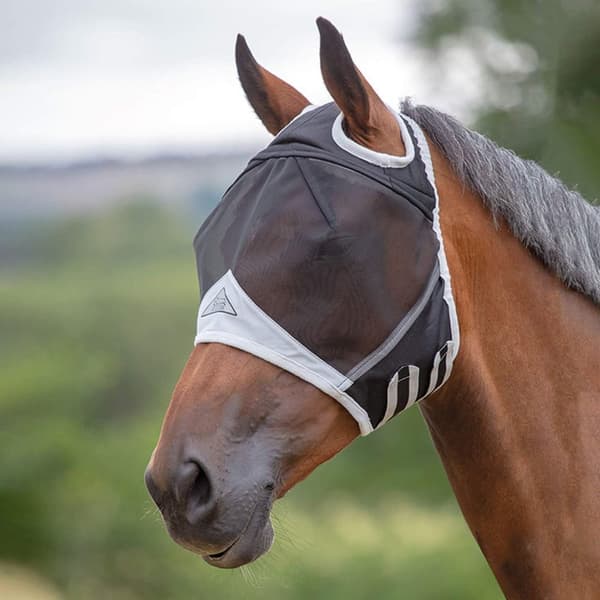 Shires Fine Mesh Ear Holes Horse Fly Mask