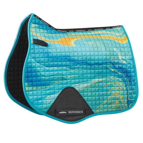 Weatherbeeta Prime All Purpose Marble Horse Saddlepad Blue/Orange Pony