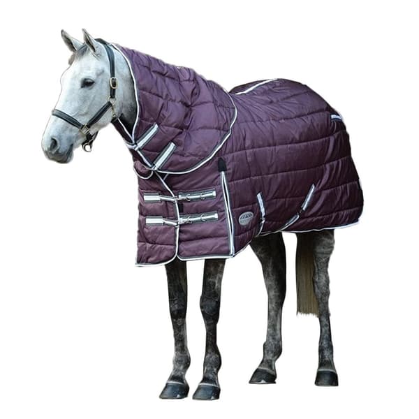 Weatherbeeta Comfitec Plus Dynamic II tæppe til hestestalde Maroon/Grey/White 5´