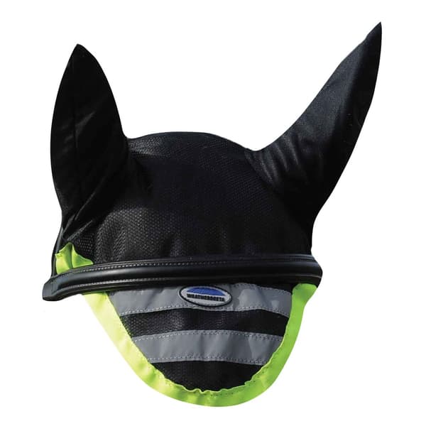 Weatherbeeta Reflective Horse Ear Bonnet Yellow/Black Full
